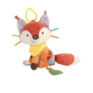 Skip Hop Baby Rust Fox Bandana Buddies Stroller Activity Teething Rattle Toy New
